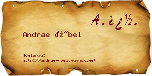 Andrae Ábel névjegykártya